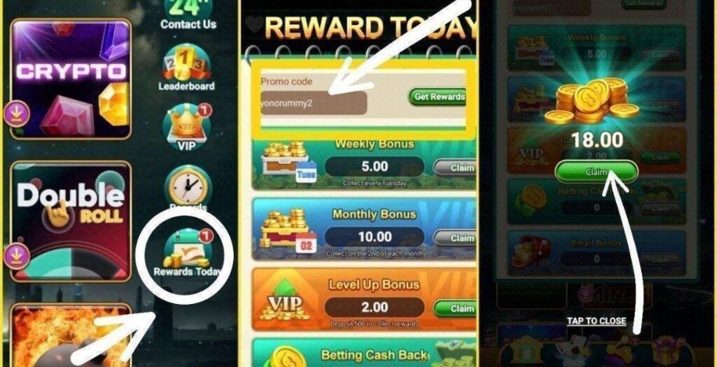 yono rummy apk promo code apply process